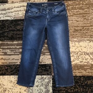 Silver Jeans Women's Blue Cropped Jeans